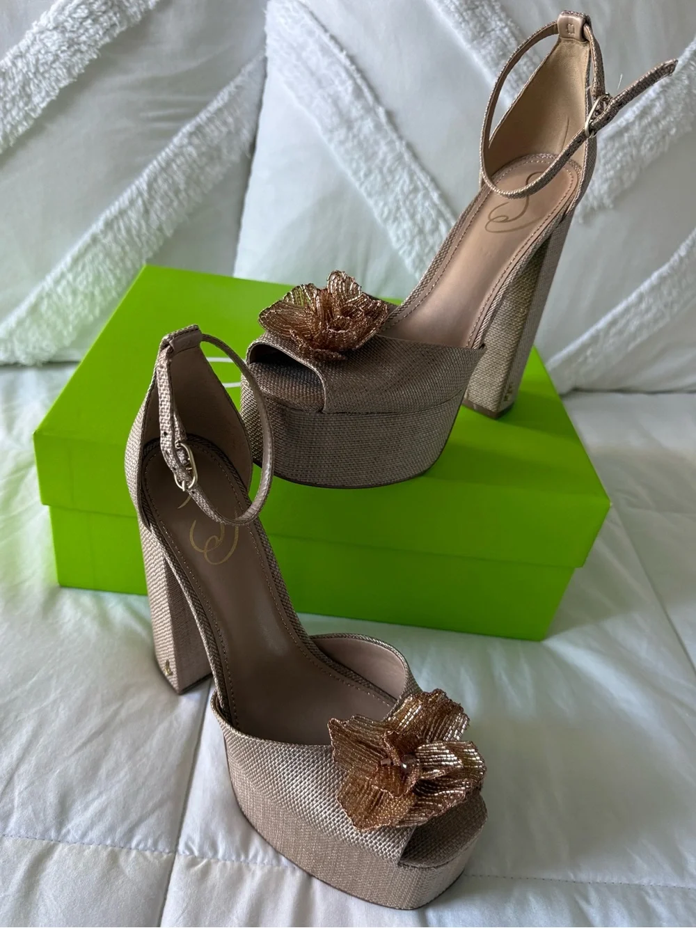 Sam Edelman Kori Flora Ankle Strap Platform Heels